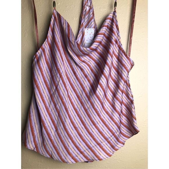 NWT Free People Conch Shell Combo  Stevie Cowl Neck Tank Top size M - Picture 4 of 16